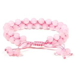 Zweireihiges Armband mit Rosa Quarz