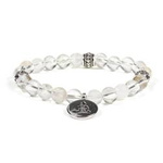 Mala Bracelet Rock Crystal Stone with Buddha