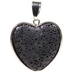 Pendant Heart Lava Stone