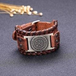 Braun Lederarmband - Antike Bronze