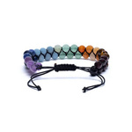 Zweireihiges Armband mit Chakra Steinen