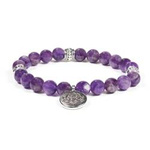 Mala Armband Amethyst mit Lotus