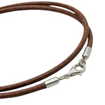 Lederband mit Verschluss aus Silber 925