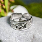 Horus Auge Ring Talisman aus Silber 925