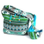 Large Jacquard Bag - Teal Sling Bag