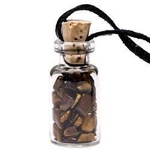 Glass Bottle with Tiger Eye