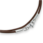 Lederband mit Verschluss aus Silber 925