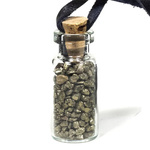 Glass Bottle with Pyrite