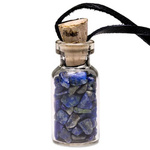 Glass Bottle with Lapis Lazuli