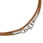 Lederband mit Verschluss aus Silber 925