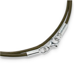 Lederband mit Verschluss aus Silber 925