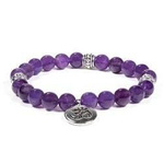 Armband Mala aus Amethyst mit OHM