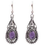 Bohemian Earrings with Amethyst