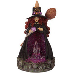 Witch with Crystal Cave LED Back Flow Incense Burner