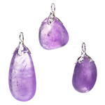 Gemstone pendant amethyst light