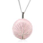 Pendant Tree of Life with Rose Quartz