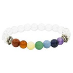 Chakra Armband mit Bergkristall