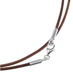 Lederband mit Verschluss aus Silber 925