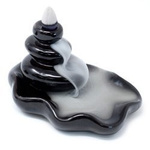 Back Flow Incense Burner - Pebbles in Pond